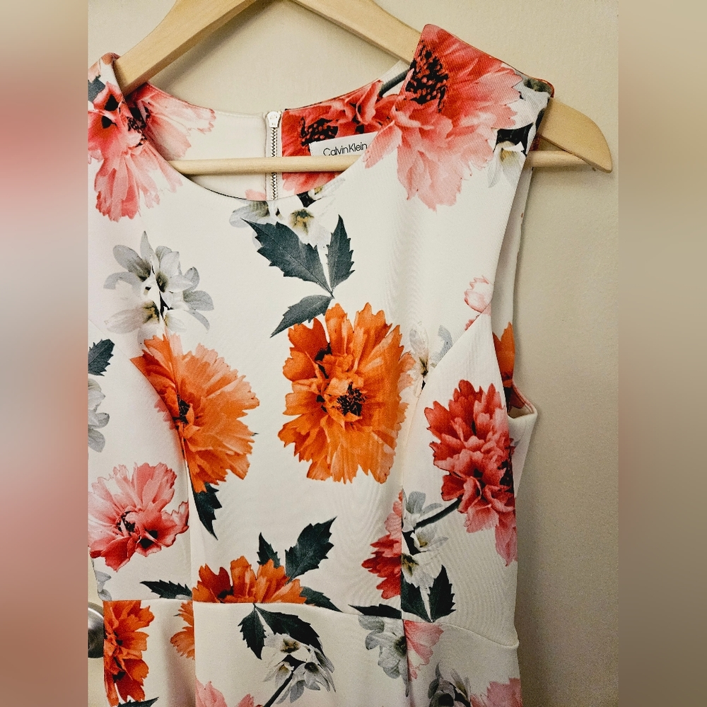 Calvin Klein Sleeveless A-line, High-low Midi dress - Picture 4 of 10